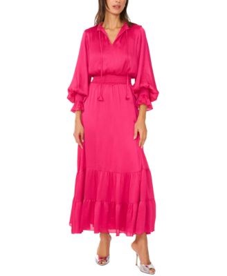 Макси-платье Vince Camuto для женщин с асимметричной талией и ярусами, длина 130 см, материал 100% полиэстер 11231620