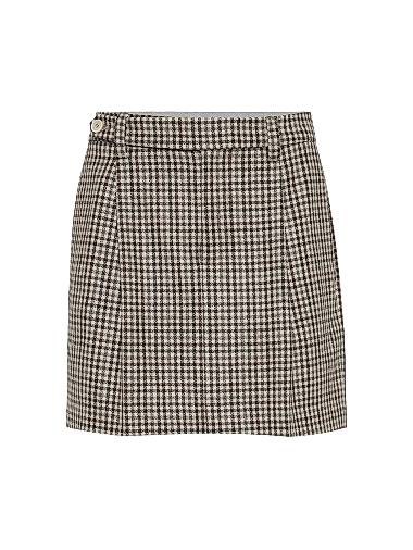Brunello Cucinelli Virgin Wool Checked Flannel Mini Skirt 11167916
