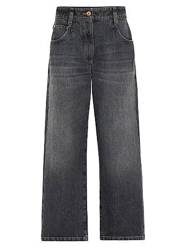 Квадратные джинсы Brunello Cucinelli с монолами, 100% хлопок, сделаны в Италии 11167854