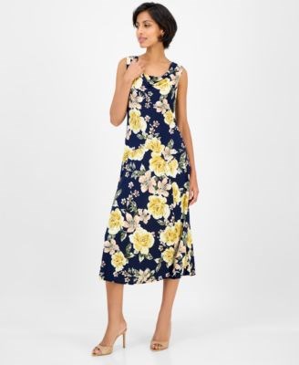 Элегантное миди-платье без рукавов с декольте-ковшом из эластичного джерси от Robbie Bee 11233152