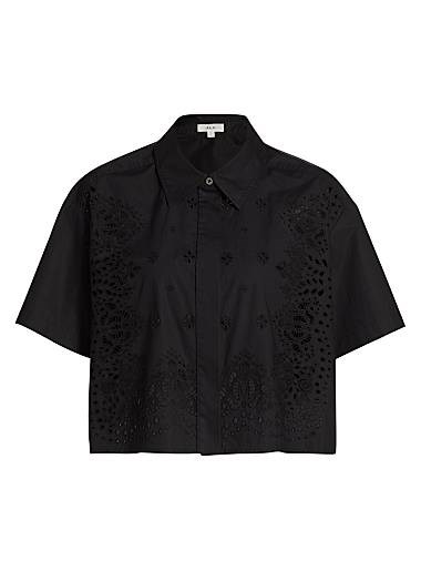 Топ из хлопка Jade с пико и короткими рукавами от A.L.C. 11009209