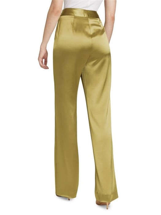 Cinq a Sept Широкие атласные брюки Rainer с поясом и карманами от Cinq a Sept 11170504