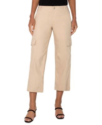 Женские укороченные брюки карго Liverpool Los Angeles средней посадки с множеством карманов, размеры 0P-24 11172992