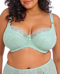 Elomi бюстгальтер с косточками и мягкими чашками Brianna plus size, низкий центр, регулируемые бретели, 40G 11240988