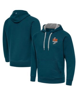 Мужское худи Midnight Green с победным дизайном в честь чемпионов Super Bowl LIX от Antigua, лонгслив 11222950