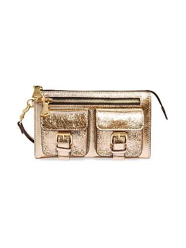 Aimee Kestenberg Кожаный клатч Saddle-Up на запястье с двумя карманами и восемью отделениями для кредитных карт 11167540