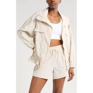 Куртка Road Trip Crinkle от Zella с длинными рукавами, эластичными манжетами и вместительными карманами 10047757