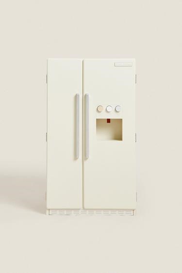 Zara Home Детский деревянный игровой холодильник с двумя дверцами, льдогенератором и кубиками льда, выдвижными ящиками 11229608