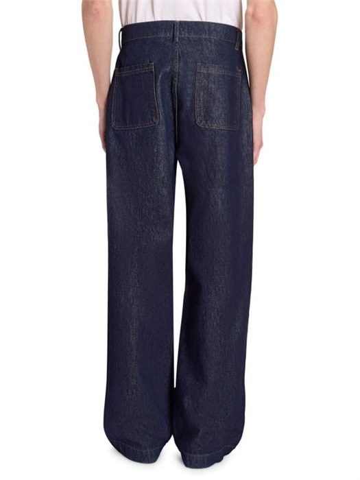 Officine Generale Широкие джинсы Nemir из стертого денима от Officine Generale, 100% хлопок, произведены в Португалии 11225950