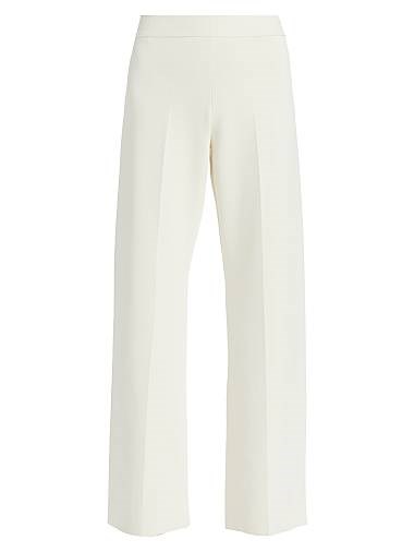 Широкие брюки Jil Sander из компактного трикотажа с заниженной талией и скрытой молнией 11164808