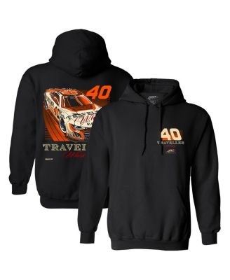 JR Motorsports Official Team Apparel Мужское черное худи с длинными рукавами, капюшоном и карманом-кенгуру Justin Allgaier Traveler Whiskey Car 11224591