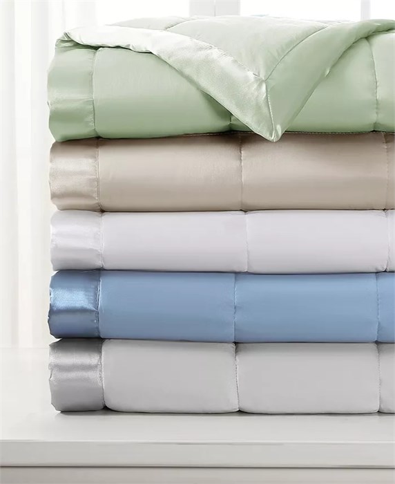 Royal Luxe Легкое одеяло из белого пуха и микрофибры Твин, наполнитель 75% белого пуха, размер 229 x 173 см 11175419