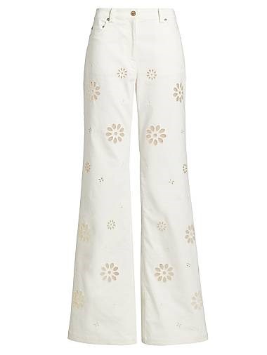 Высокие свободные джинсы Carolette с вырезами из хлопкового микса, Loveshackfancy 11027983