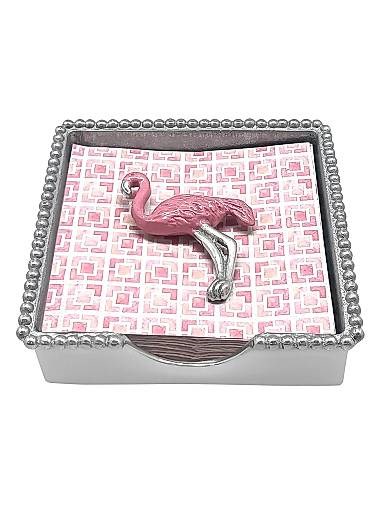 Mariposa Набор салфеточных подставок с розовыми бусинами, 14,6 см x 14,6 см x 3,8 см, 100% алюминий 11167415