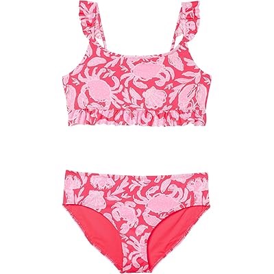 Детское бикини Lilly Pulitzer Kids Chrissy UPF 50+ с рюшами и принтом, подходит для всех возрастов 11178342