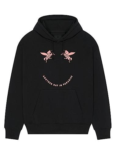 Флисовый худи Givenchy с длинными рукавами и вышивкой единорога, производство в Португалии 11166271