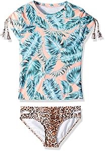 Девичий купальный комплект Seafolly с короткими рукавами и контрастными штанами, 80% полиэстер, 20% эластан 11240956