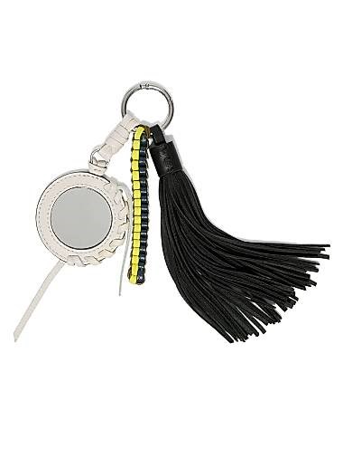 Aimee Kestenberg Кожаный брелок с зеркальной отделкой и кольцом для крепления, высота 20 см 11167521