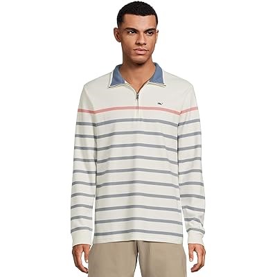 Лонгслив Vineyard Vines с принтом в полоску Saltwater и воротником, 55% хлопок, 45% полиэстер 11226625