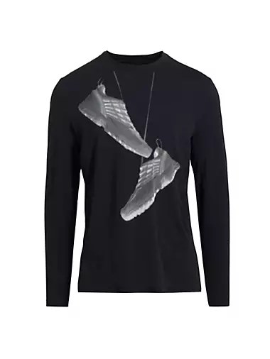 Лонгслив с принтом кроссовок от MM6 Maison Margiela x Salomon, 100% полиамид, размер M 10048969