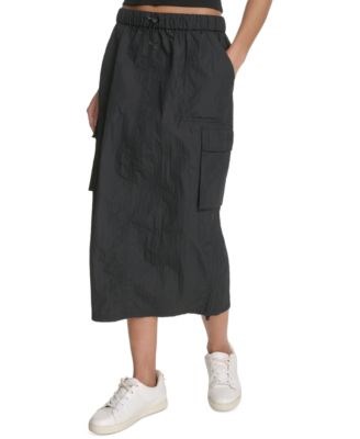 Юбка-миди Starter из нейлона с карманами и регулируемой банджи для повседневного использования 11224442