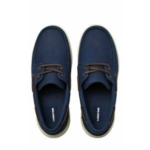 Lands', End Удобные кожаные ботинки для лодок с резинкой, дышащей подкладкой и съемной стелькой 10049184