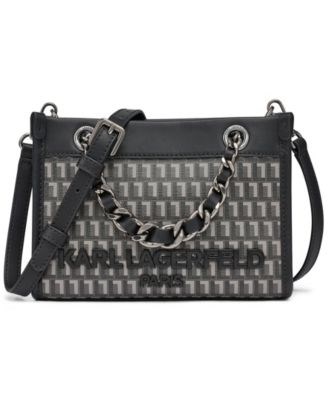 Karl Lagerfeld Paris Мини-сумка через плечо Savoie из полиэстера и натуральной кожи с регулируемым ремнём, размер 8 x 15 x 20 см 11239767