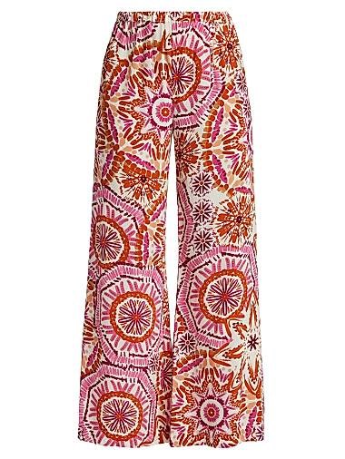 Шаровары с цветочным принтом от Figue Devon, эластичный пояс, 100% вискоза 11011679