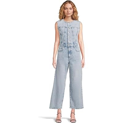 Комбинезон Paige Cirie с зауженными штанинами из мягкого денима, 98% хлопка, 2% эластана 11177476