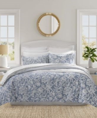 Nautica Постельный комплект из трех предметов: покрывало и две наволочки королевского размера из 100% хлопка с стильным флоральным принтом 11228389