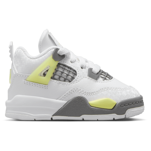 Детские кроссовки для мальчиков Jordan Retro 4 из натуральной и синтетической кожи с мягкой амортизацией и резиновой подошвой 11229411