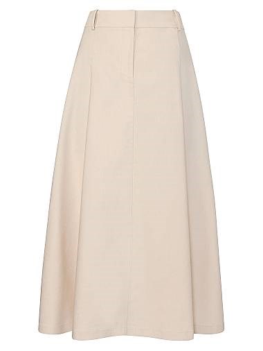 M.M.LaFleur Юбка Olia Breeze из хлопка и вискозы с застежкой спереди для офисного и повседневного стиля 11167755