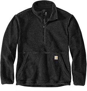 Мужской флисовый лонгслив Carhartt свободного кроя с молнией и замками на карманах 11241204