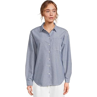 Лонгслив в полоску Mod-o-doc с очень свободным силуэтом, 50% хлопка, для повседневной и формальной обстановки 11167282