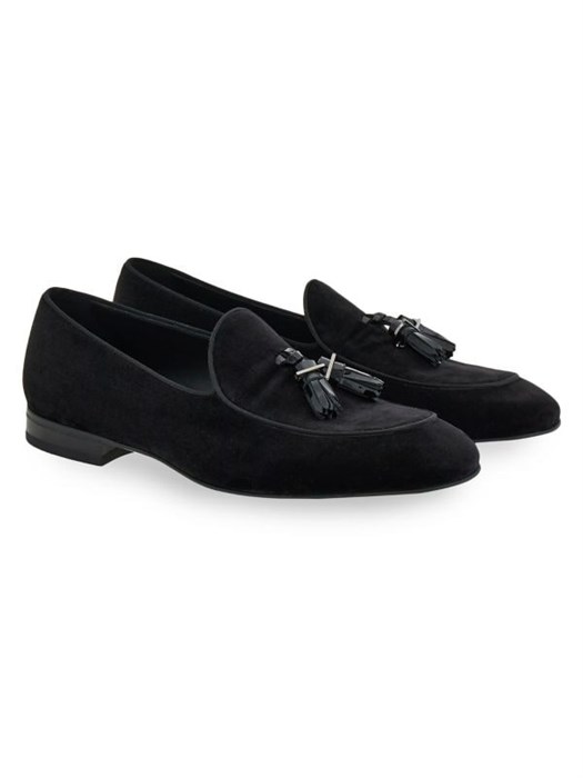 Лоферы из бархата и кожи с круглым носом Ferragamo Donovan для легкой посадки 11232219