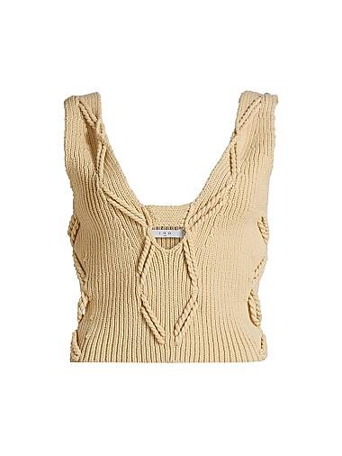 Iro Облегающая майка-свитер Dyna с V-образным вырезом из 57% хлопка и 43% полиамида 11167529