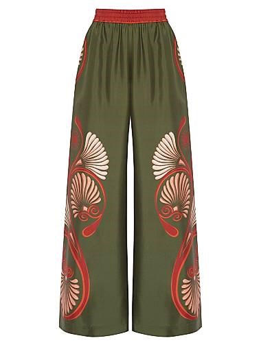 Шелковые твиловые брюки-палаццо La Double J с эластичным поясом и скрытыми карманами, Италия 11167743