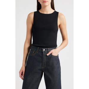 Мягкий трикотажный топ с трубчатым краем Cos из вискозы и полиамида 10041385