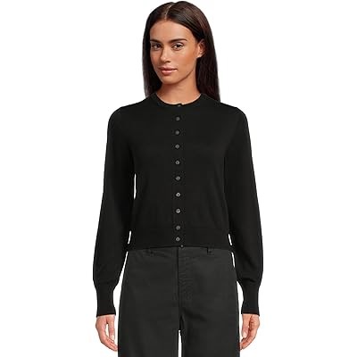 Кардиган Madewell June Crew из 100% хлопка с уютным фасоном и длинными рукавами 11171042