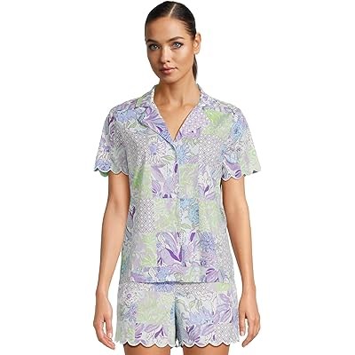 Лонгслив от Lilly Pulitzer Marlita с классическим силуэтом, из 97% хлопка и 3% спандекса, легкий стиль 11178258