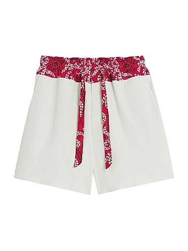 Хлопковые шорты с принтом от Lanvin, свободный крой, без застежек, произведены в Италии 11010750