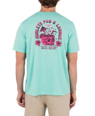 Мужская футболка Hurley Loungin из хлопка и полиэстера, короткий рукав, плотность 150 г/м? 11233592