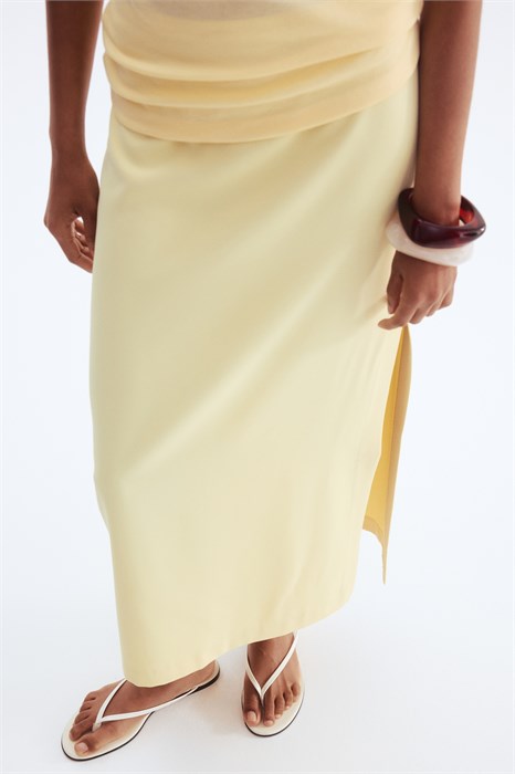 Юбка H&amp,M из крепового материала с боковым разрезом, высокой талией и скрытой молнией 11230335