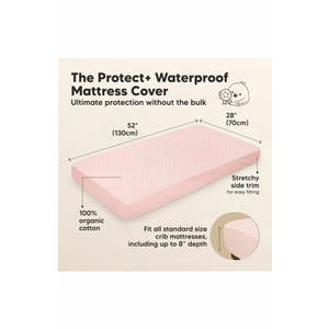 KeaBabies Комплект из 2-х водонепроницаемых натяжных простыней для детской кроватки, 100% защита, размер 52 ,x28 , 10048252