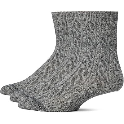 Носки Smartwool Everyday Cable Crew 3-Pack из 73% шерсти с ребристой резинкой для комфорта 11202180