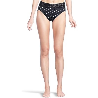 Французские трусики Hanky Panky из хлопка Supima® с кружевной отделкой и высоким вырезом для комфорта 11230666