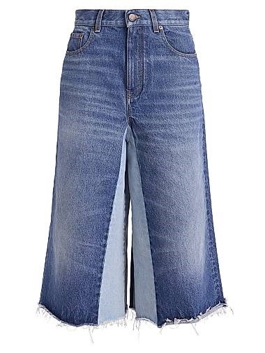 Chloe Кюлоты Chloe из денима с застежкой на молнии и пятью карманами, 100% хлопок, производство Италия 11025779