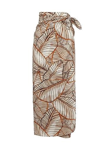 Парео из хлопка и шелка с принтом папируса от Brunello Cucinelli, 66% хлопок, 34% шелк, изготовлено в Италии 11167759