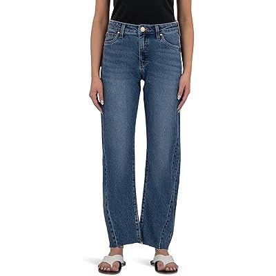 Джинсы с высокой талией KUT from the Kloth Ashley High Rise Slouchy Barrel и слегка расширенными штанинами 11230516