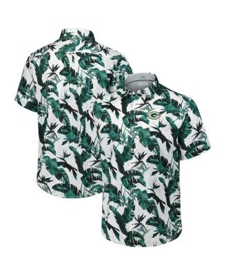 Мужская рубашка с пуговицами Tommy Bahama Sunnyvale Blooms, Green Bay Packers, из лёгкой ткани 11223021